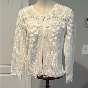 J Crew Cardigan w/ fringe